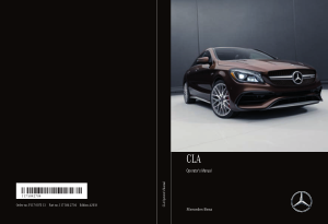 2018 Mercedes Benz CLA COMAND Operator Instruction Manual